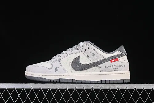 All categories Nk SB Dunk Series Nk SB Dunk Low High-end customized low-top sneakers Nike SB Dunk Low LV joint gray and white double hook Anniversary high-end customized low-top casual sneakers CX5050-Y20
